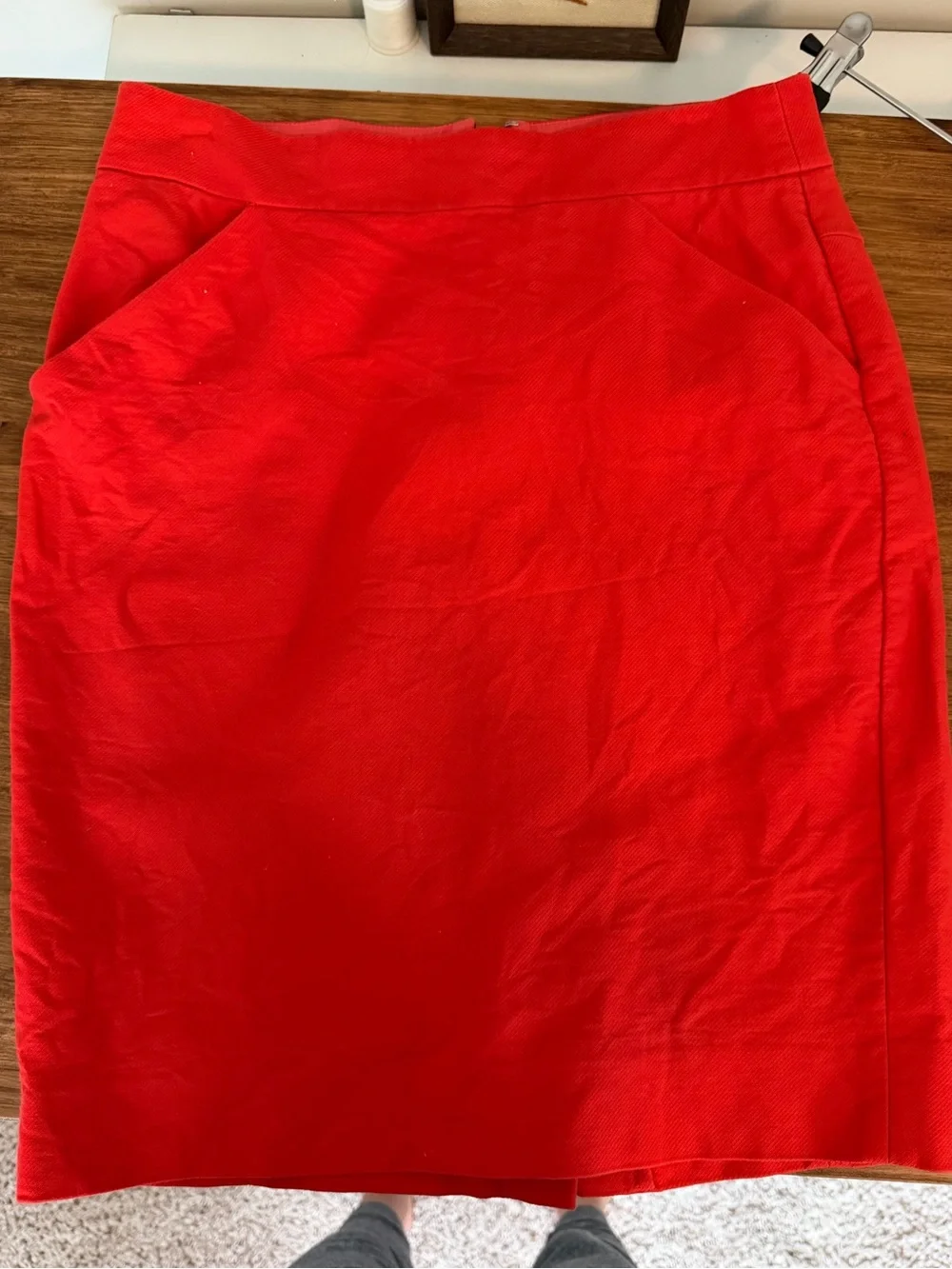 J. Crew Vibrant Red Pencil Skirt